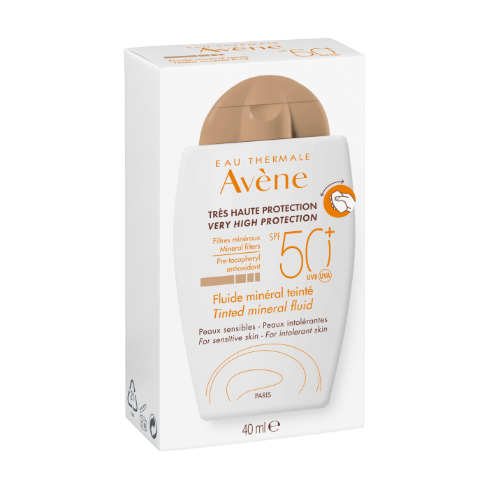 Avene Fluide Mineral Teintee Spf 50 40 ml Tinted Sunscreen