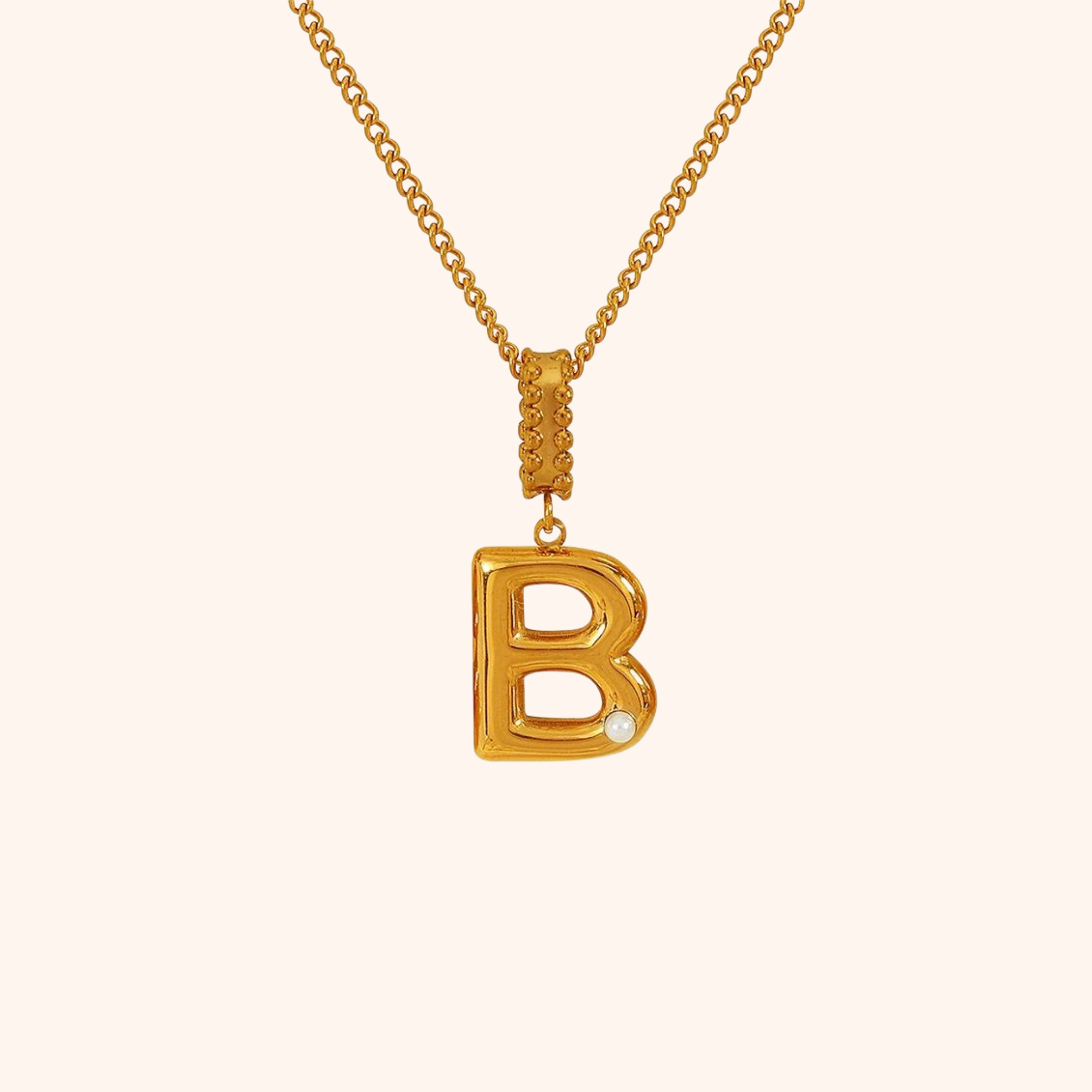 Pearl Initial Necklace