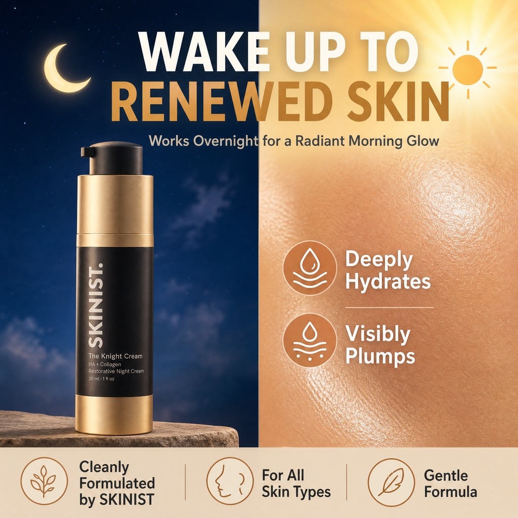 The Knight Cream: Ultra-Moisturizing Night Cream with Hyaluronic Acid and Peptides