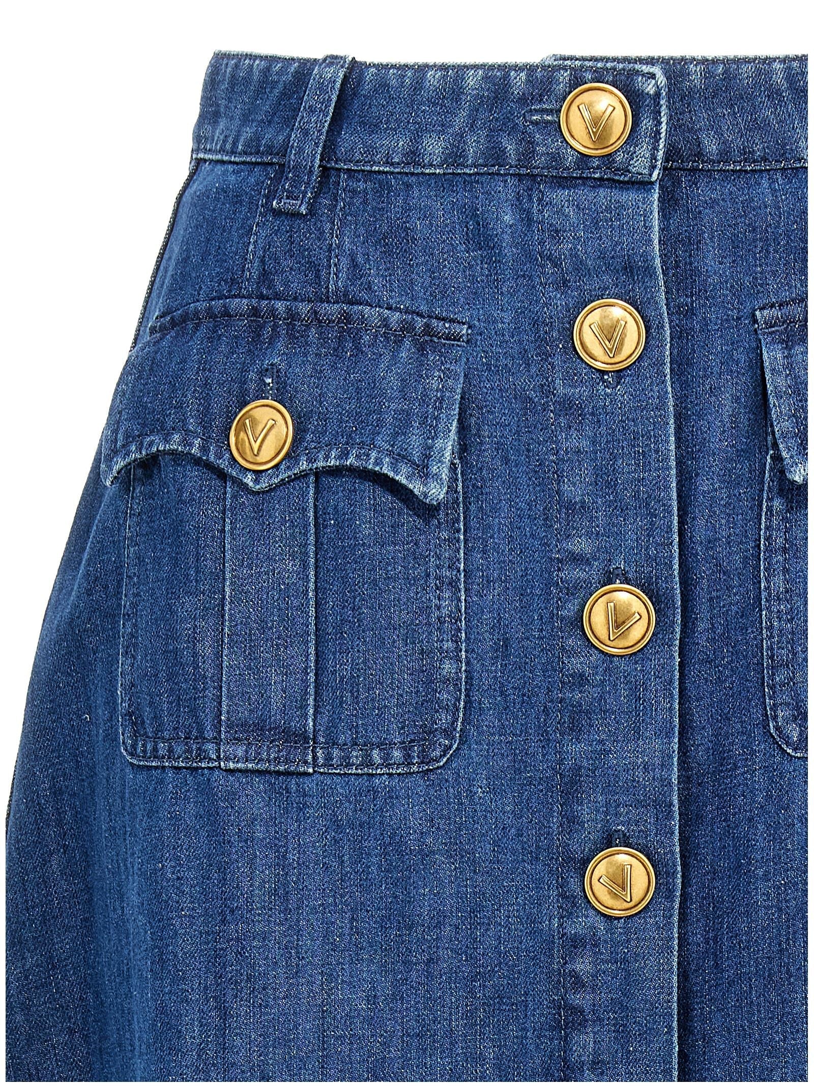 Valentino Garavani Women Valentino Garavani Denim Skirt