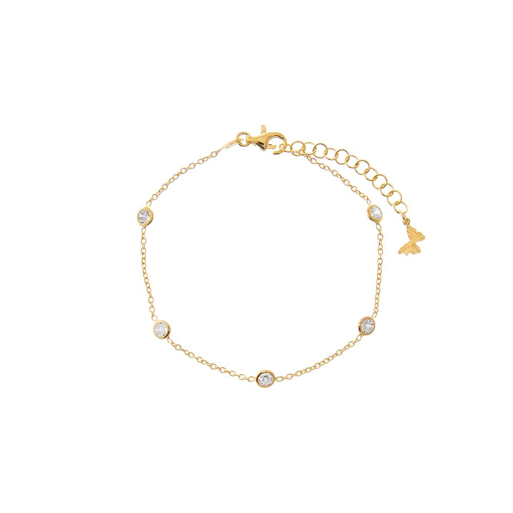 Gold Diamond By The Yard Bracelet - Adina's Jewels