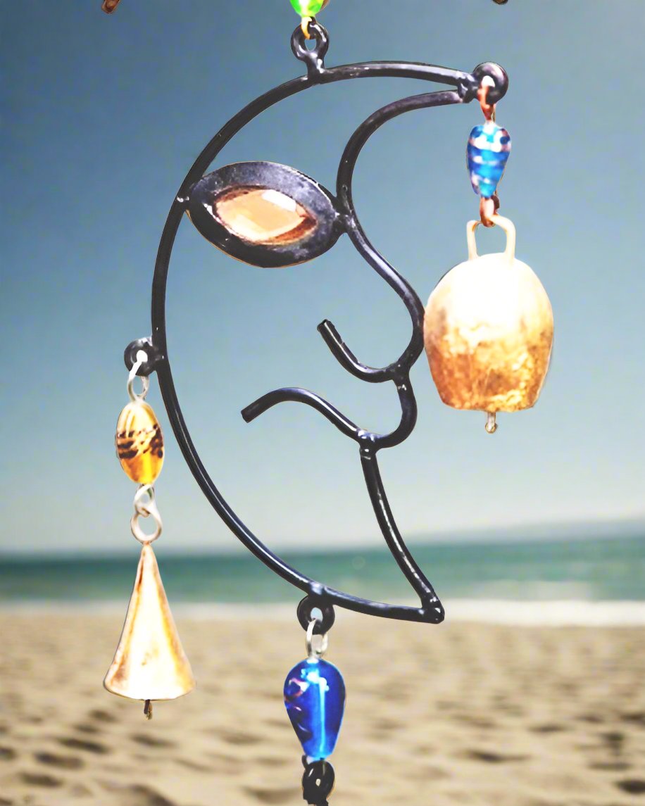 Celestial Sun and Moon Chime with  Beads by OMSutra