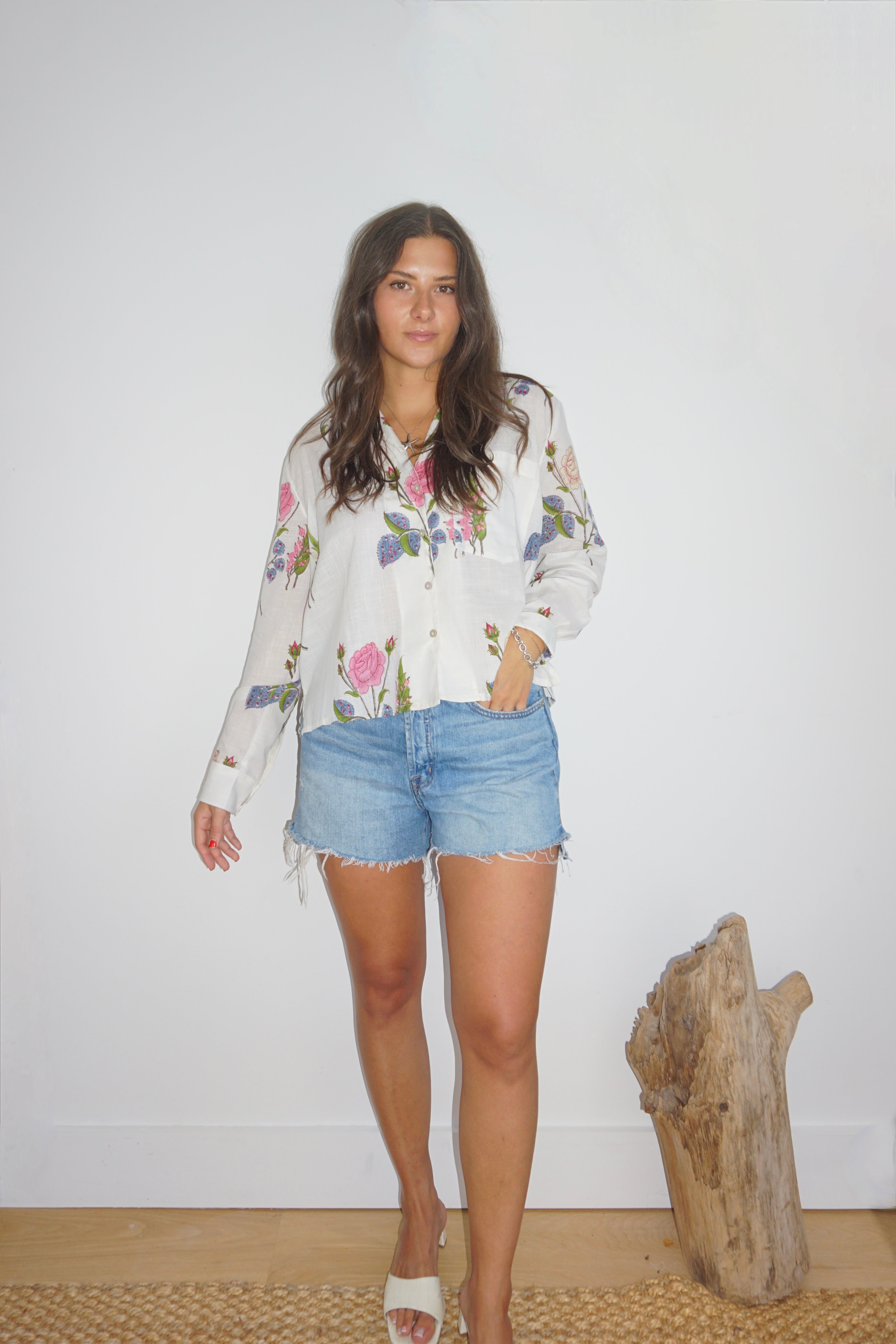 Evelyn Blouse in Multi Rosette