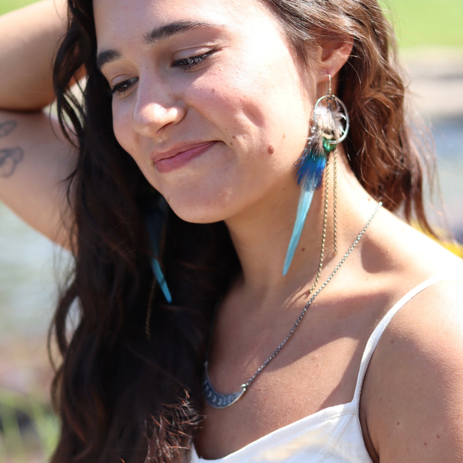 Silver Moon Phase Crescent Necklace