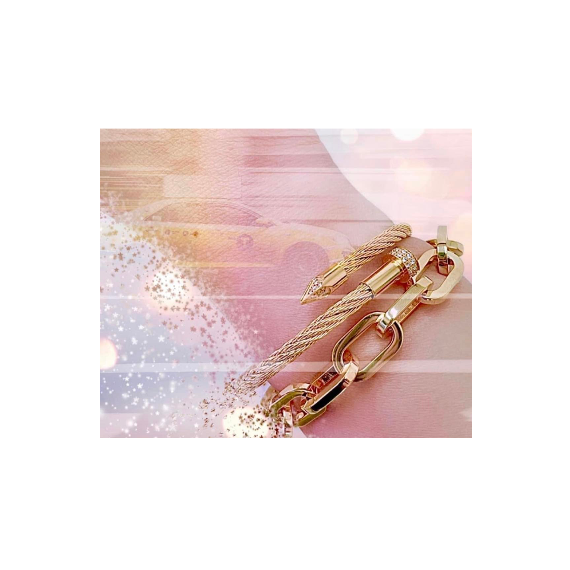BG200G B.Tiff High Polish Gold Paperclip Bracelet