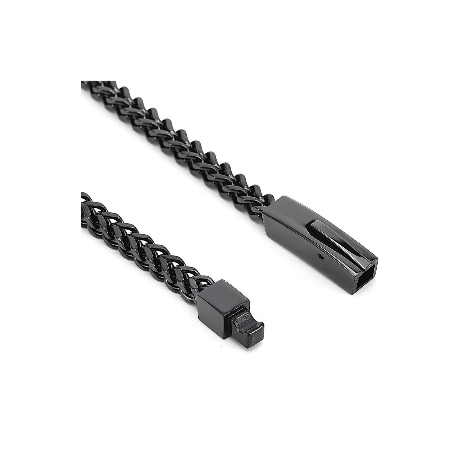 BG140B B.Tiff Black Franco Link Bracelet