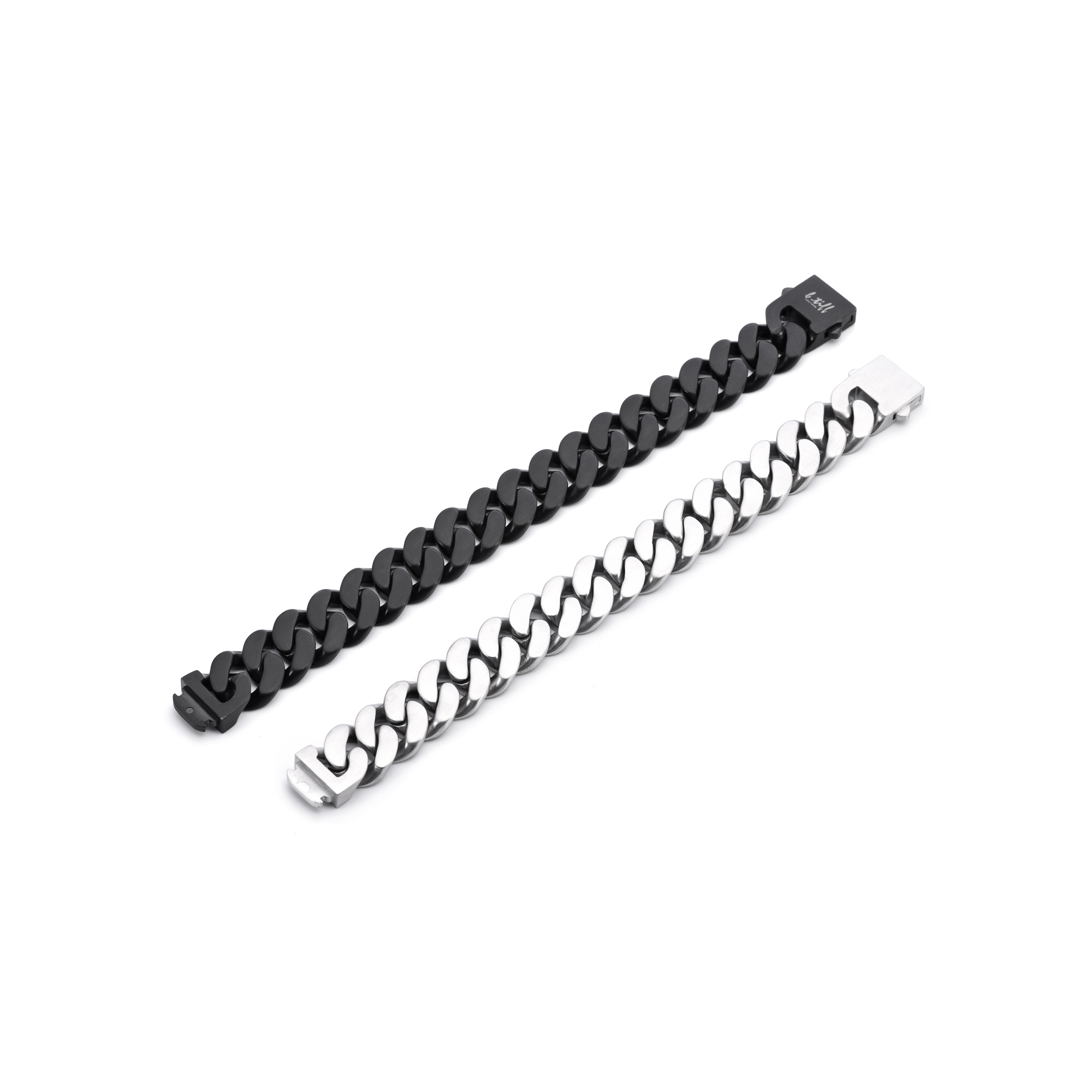 BG160W B.Tiff High Polish 16mm Flat Cuban Link Bracelet