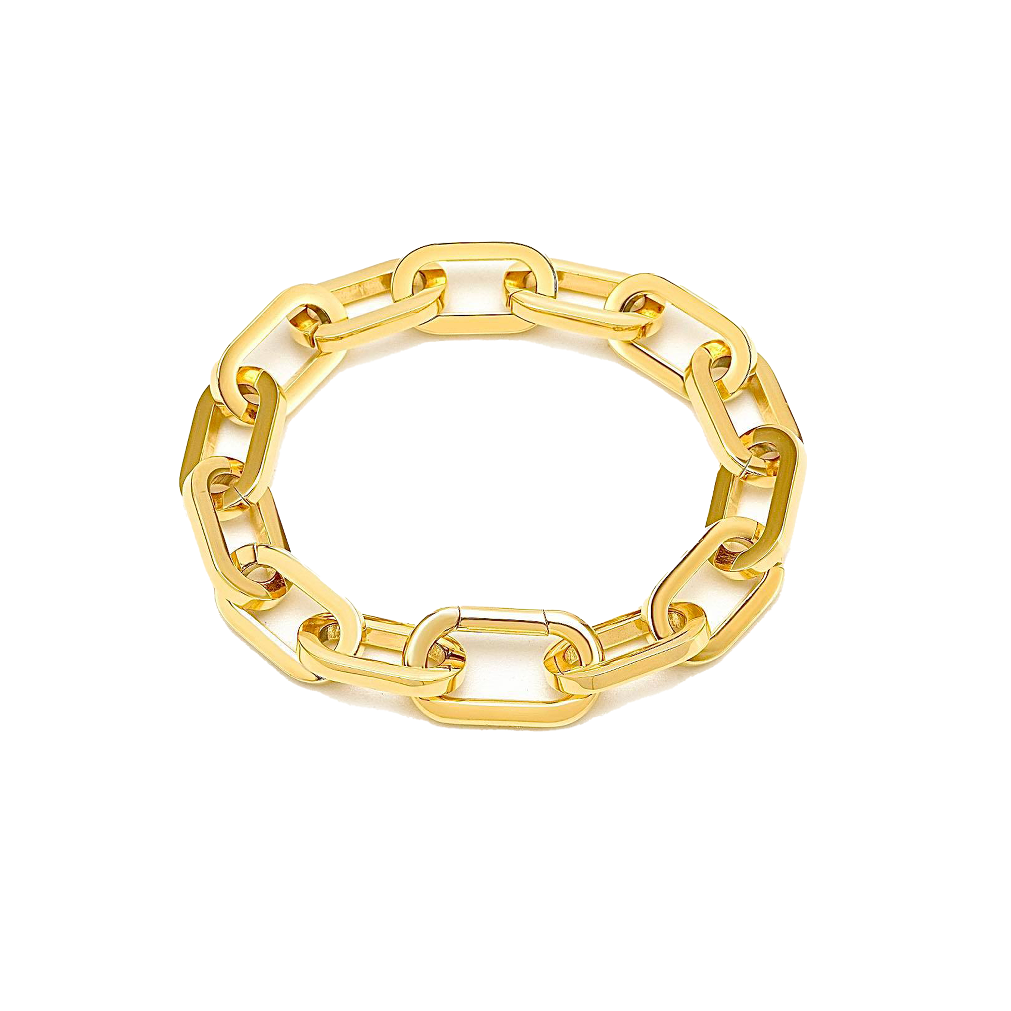 BG200G B.Tiff High Polish Gold Paperclip Bracelet