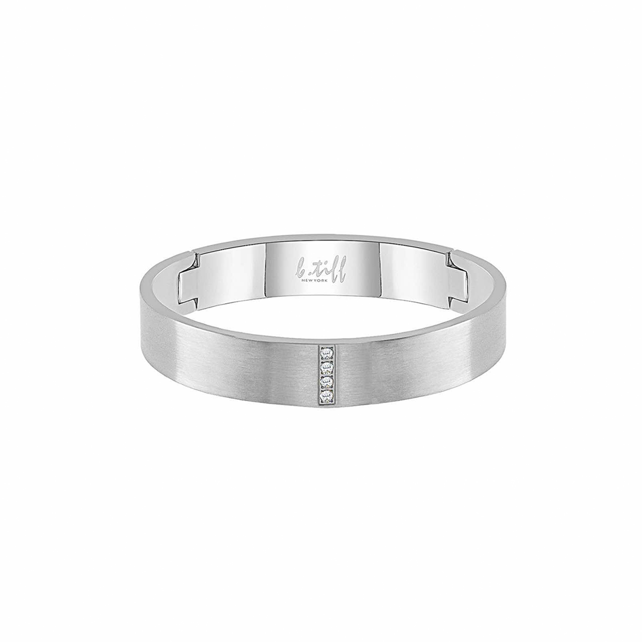 BG223W B.Tiff 4-Stone Wide Bangle Bracelet