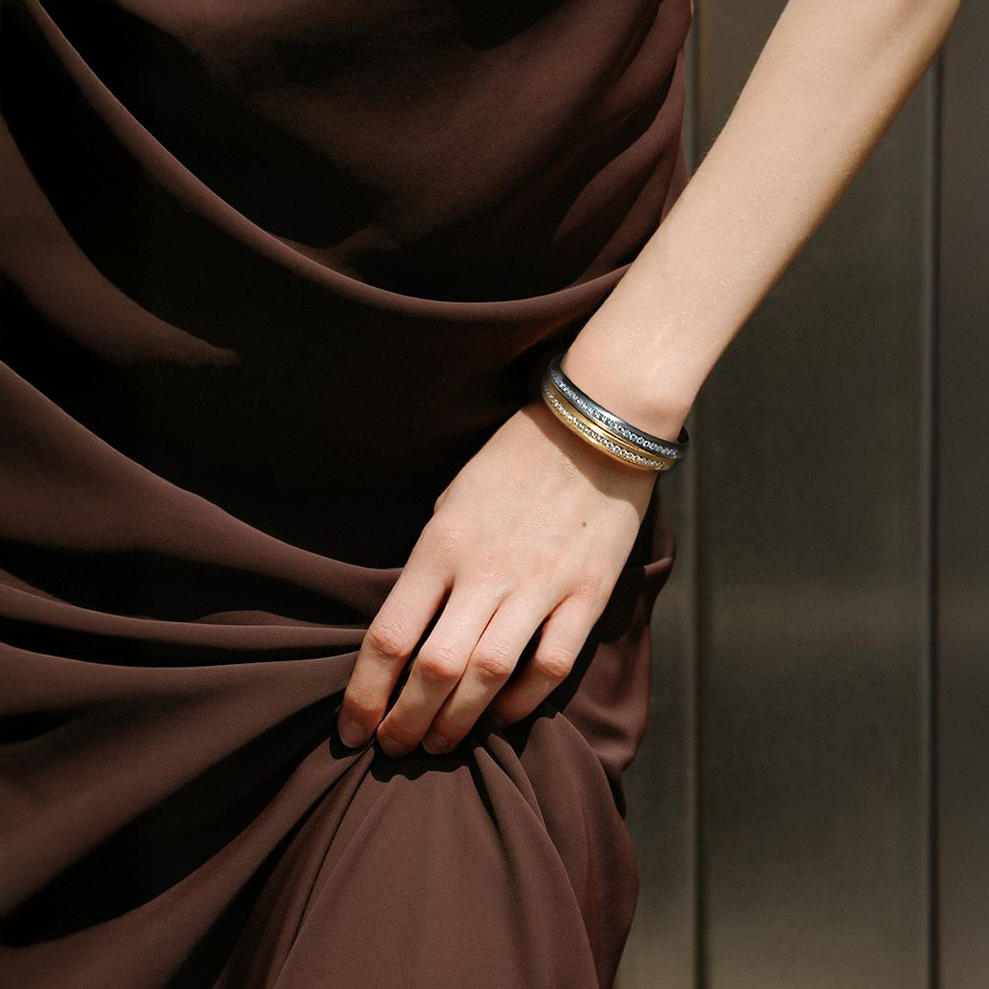 BG630G B.Tiff Gold Eternity 30 Adjustable Bangle Cuff by B.Tiff New York