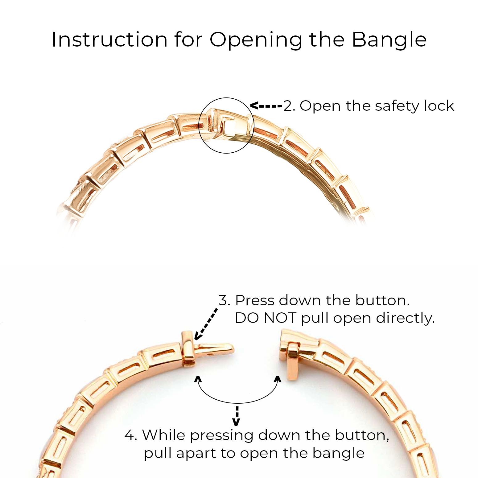BG881RG B.Tiff Rose Gold Désir Bangle Bracelet