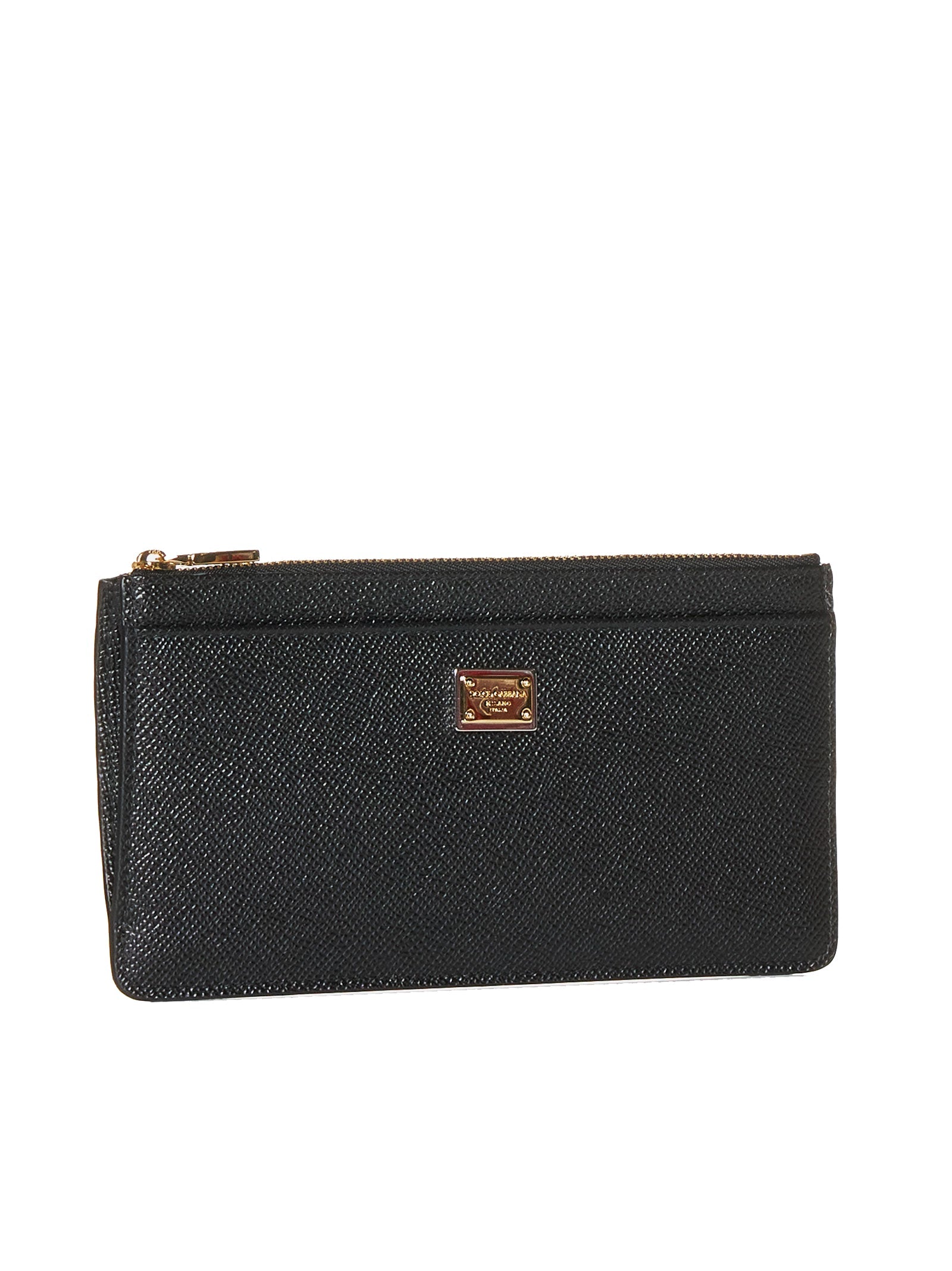 Dolce & Gabbana Women Large Black Dauphine Leather Card Case