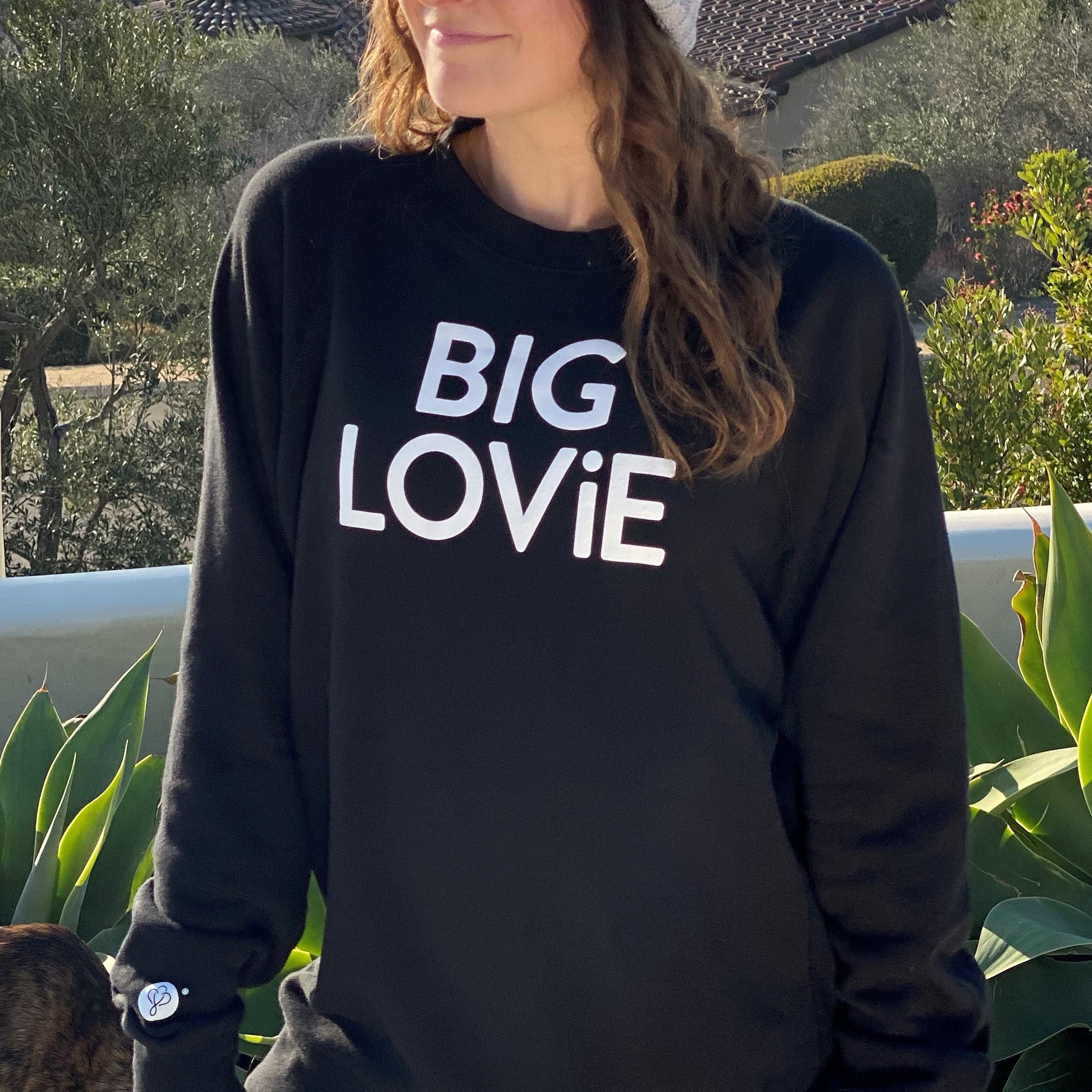 BIG LOViE CREWNECK SWEATSHIRT | BLACK-0