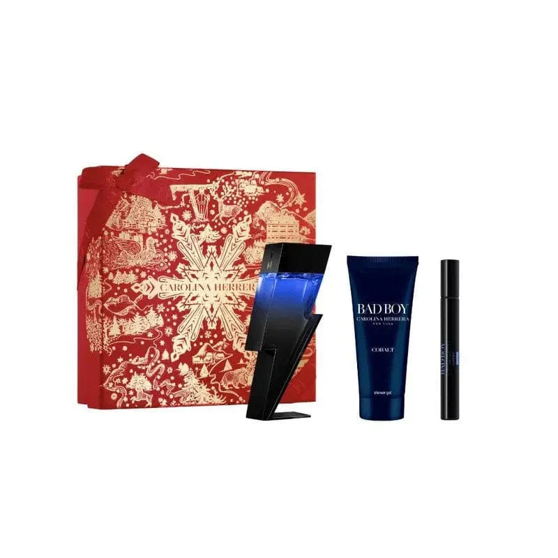 Bad Boy Cobalt By Carolina Herrera For Men 3Pcs Set EDP Spray