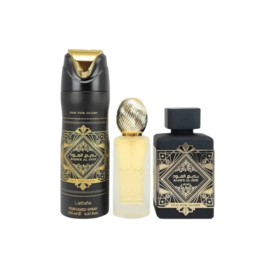 Bade'e Al Oud Oud For Glory By Lattafa Unisex (3pc Gift Set)