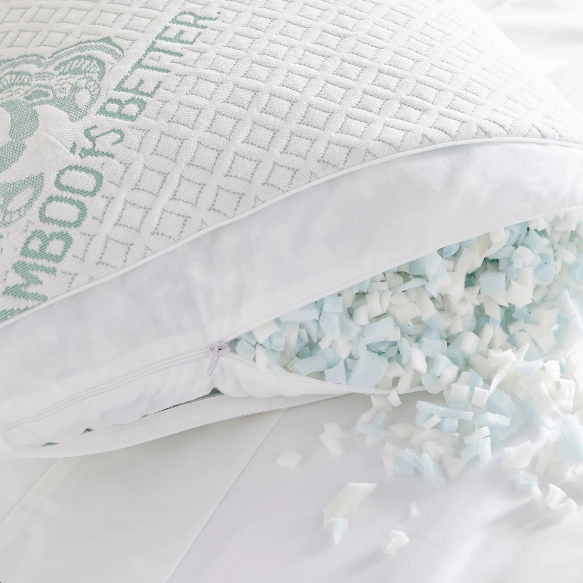 Adjustable Bamboo Cooling Pillow – Memory Foam Comfort