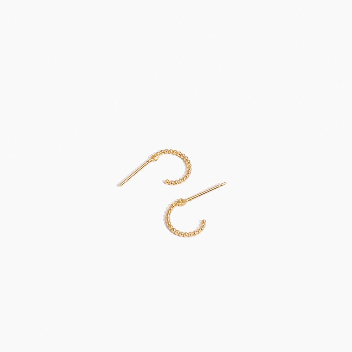 Beaded Hoop Studs