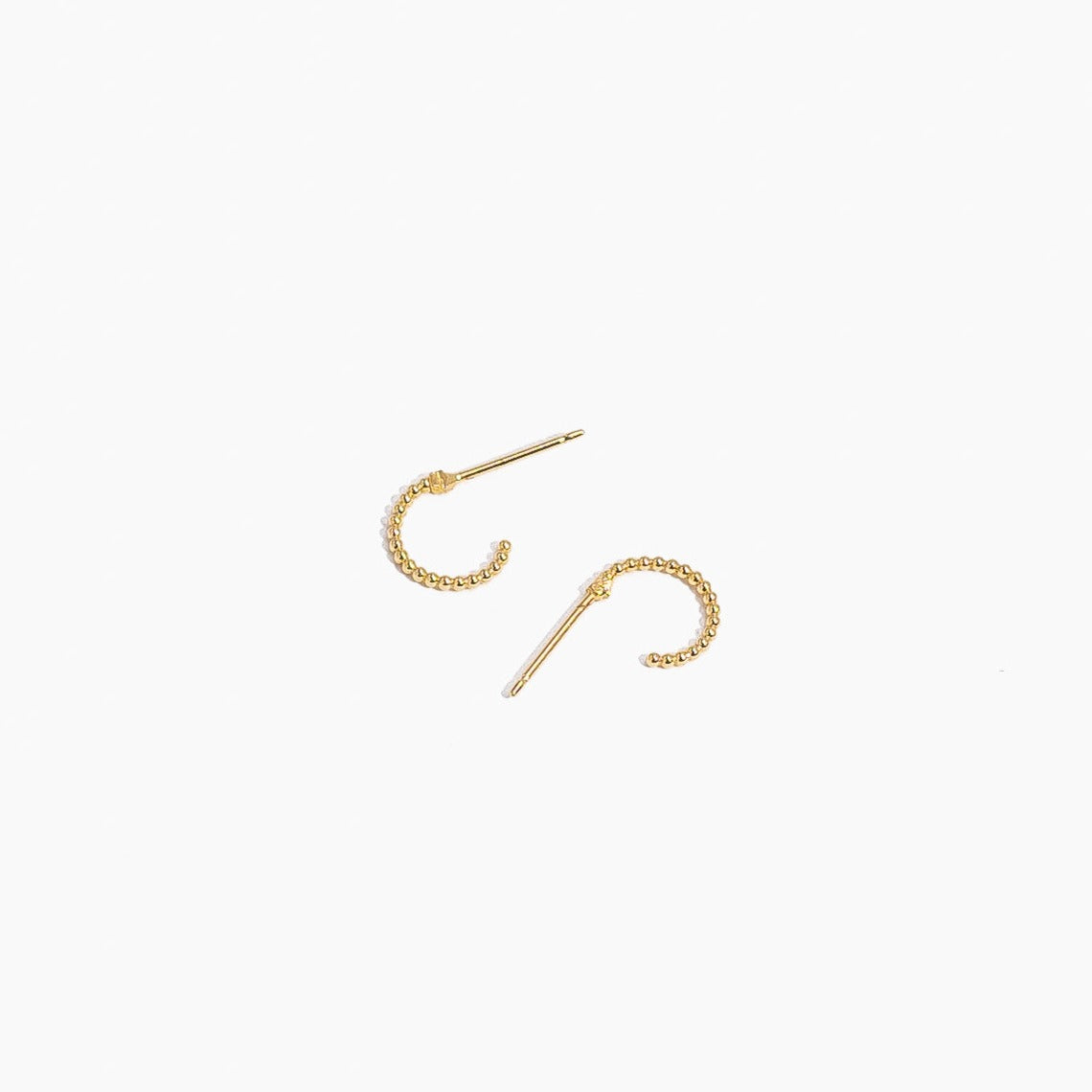 Beaded Hoop Studs