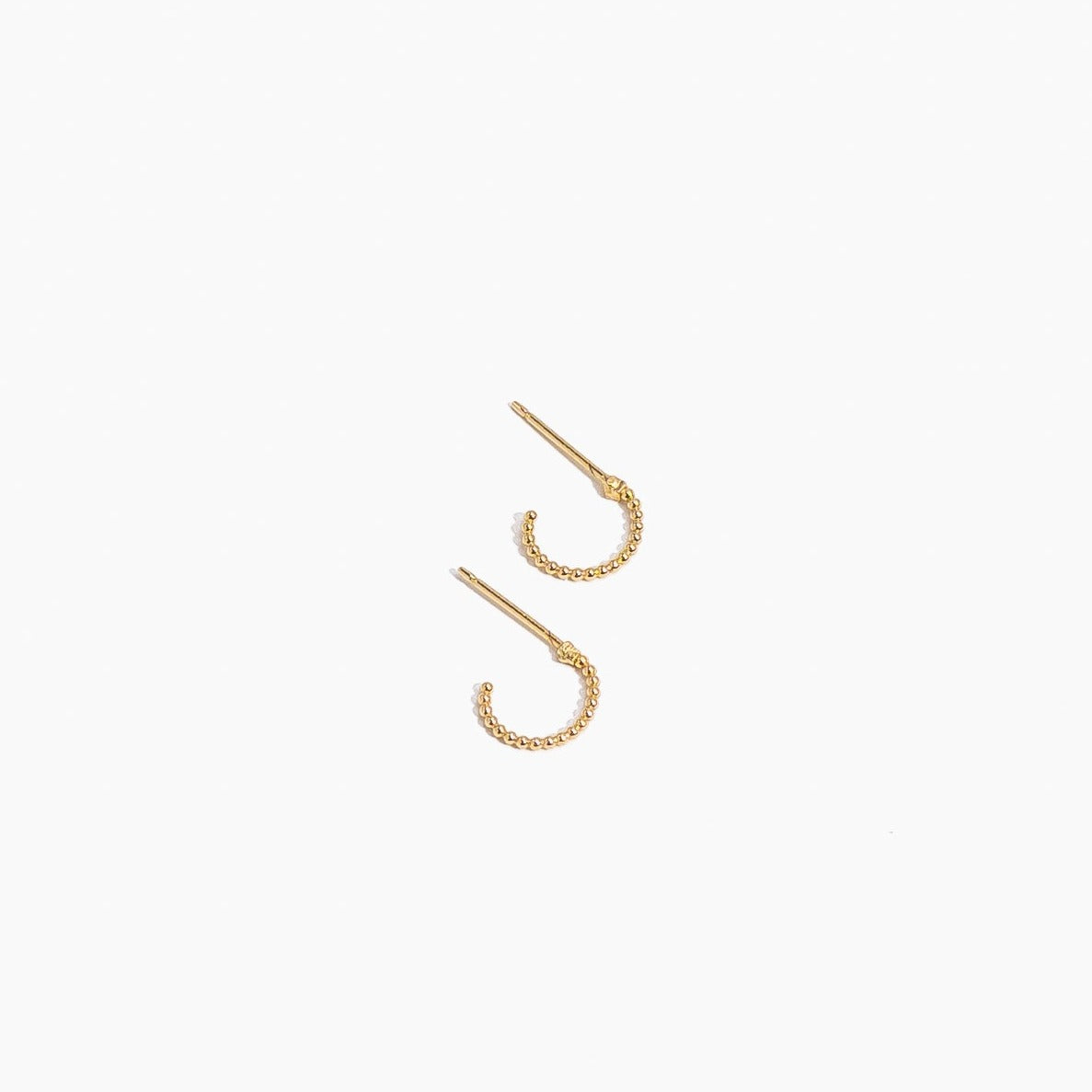 Beaded Hoop Studs
