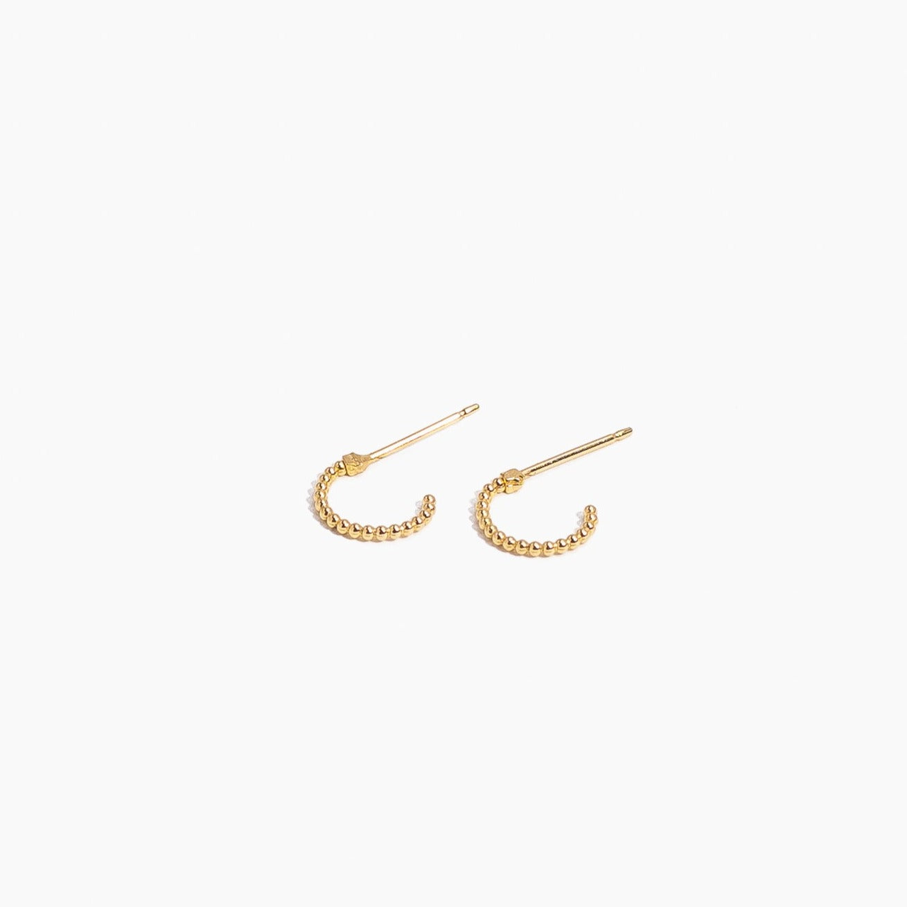 Beaded Hoop Studs