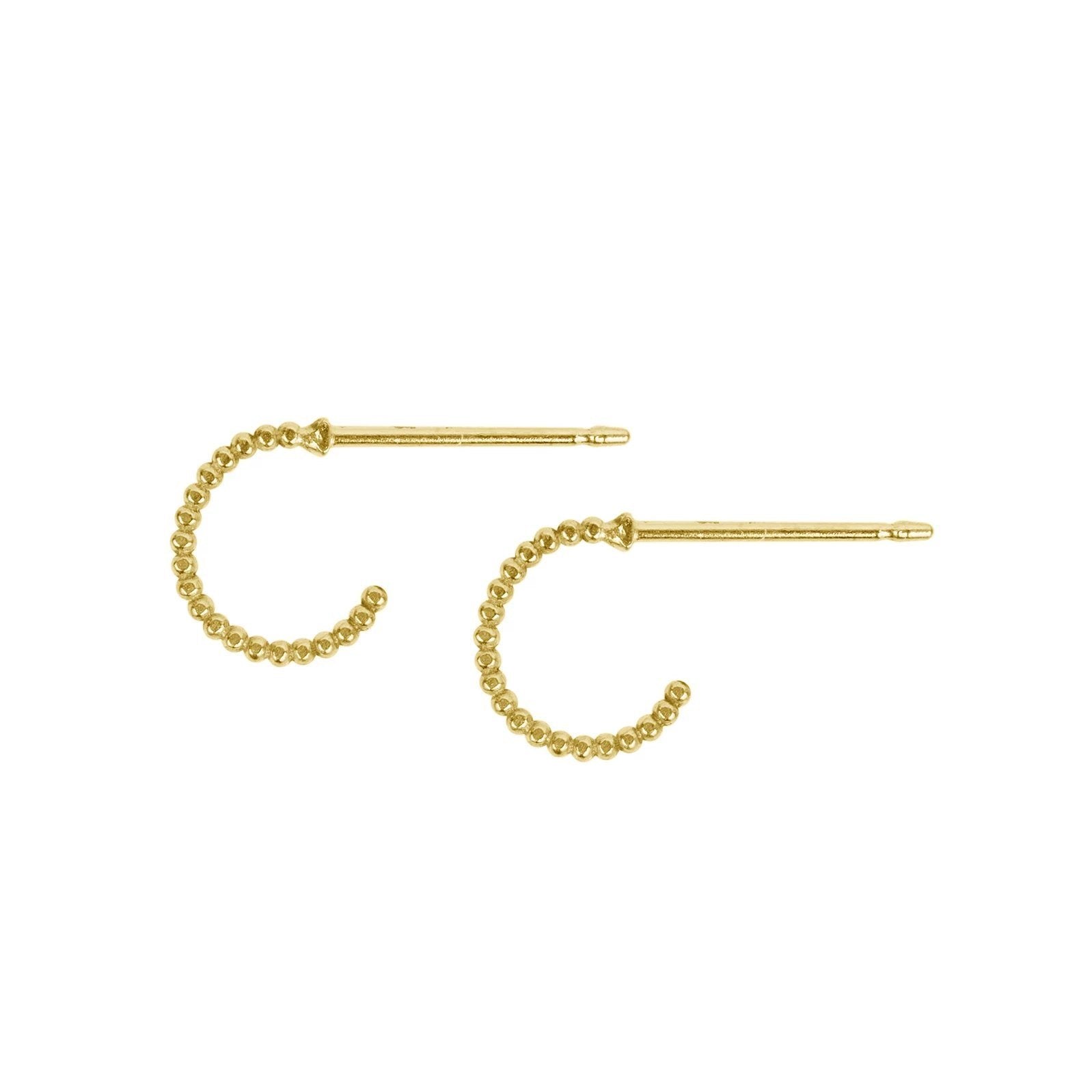 Beaded Hoop Studs