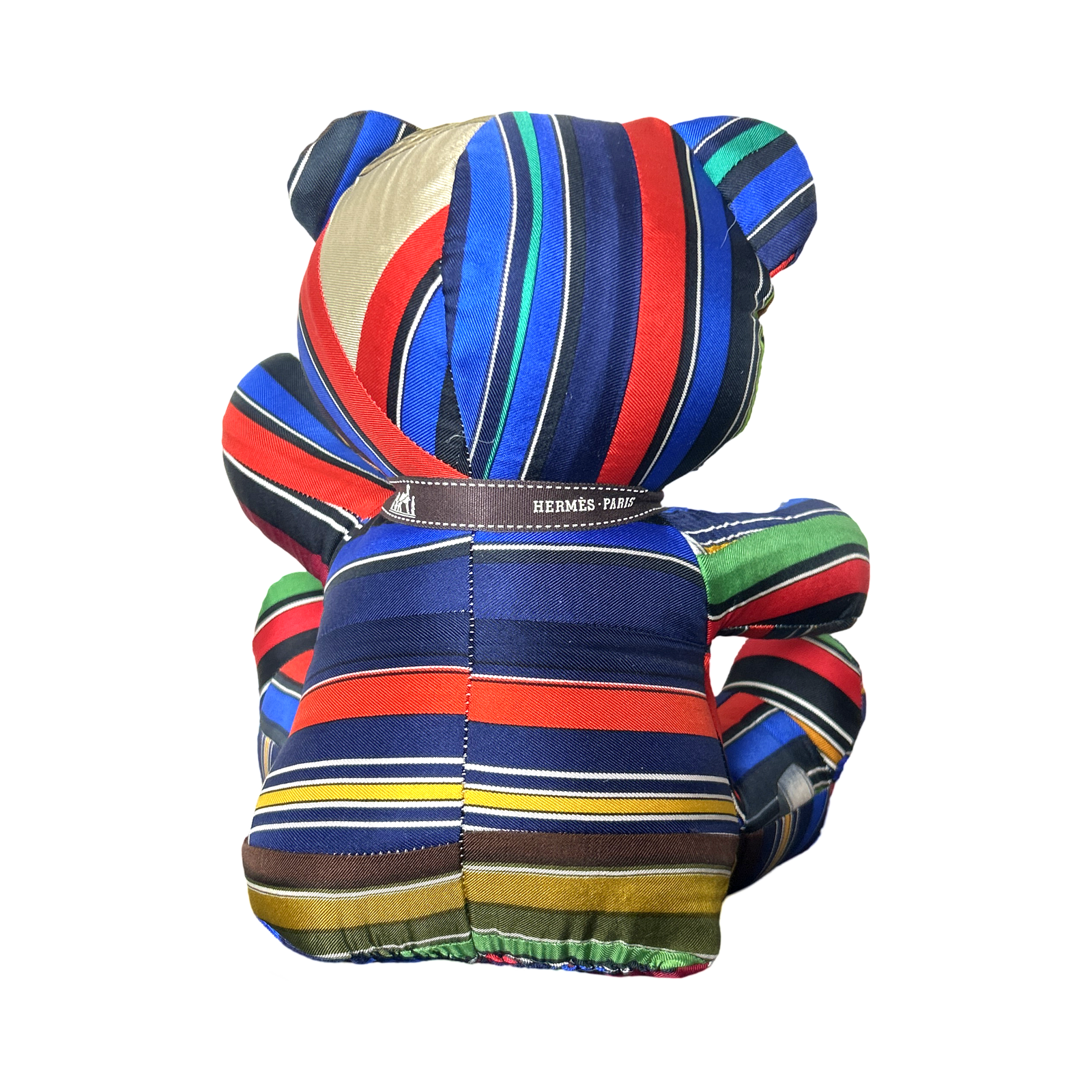 Couvertures et Tenues du Jour Vintage Silk Scarf Patchwork Teddy Bear