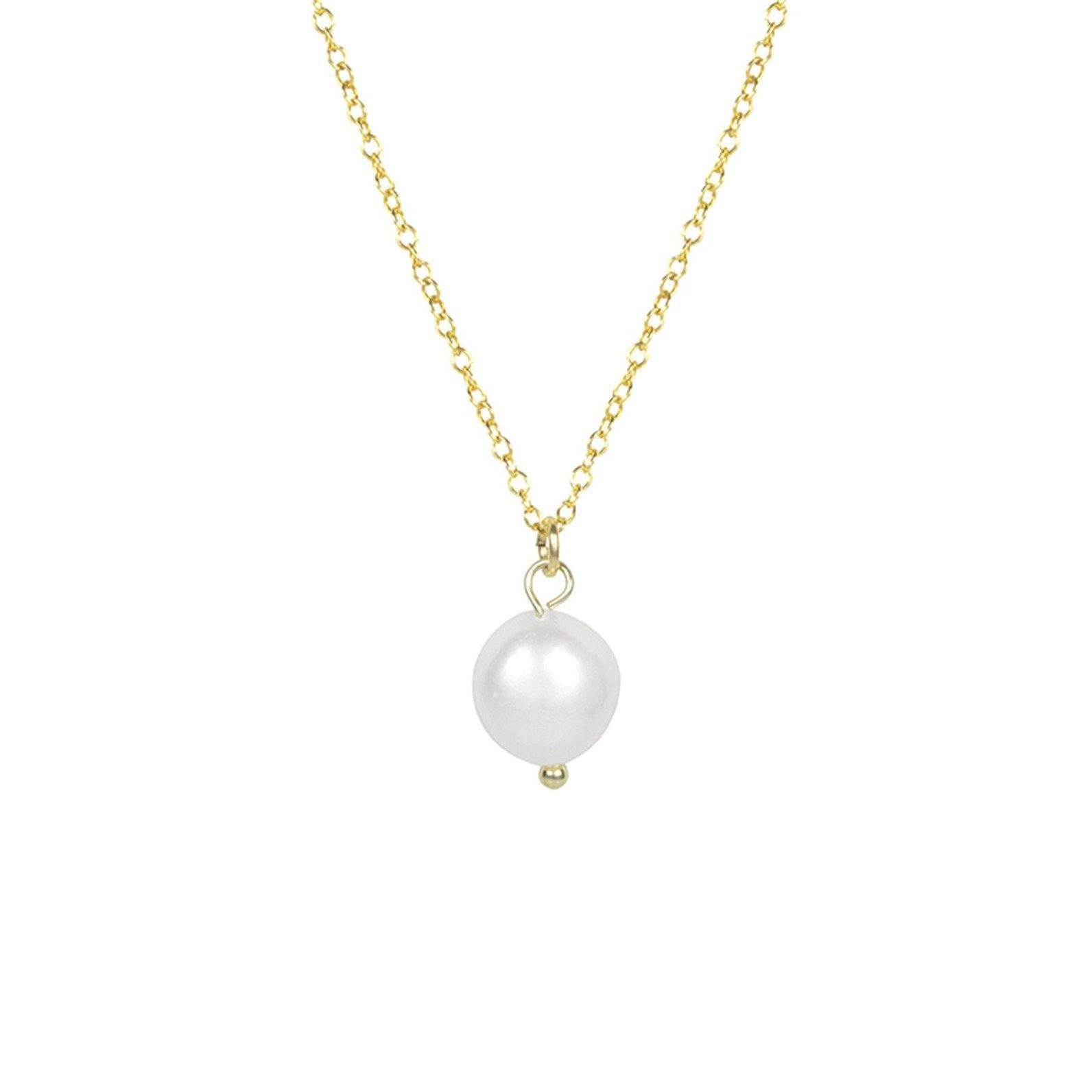 Long Pearl Pendant Necklace