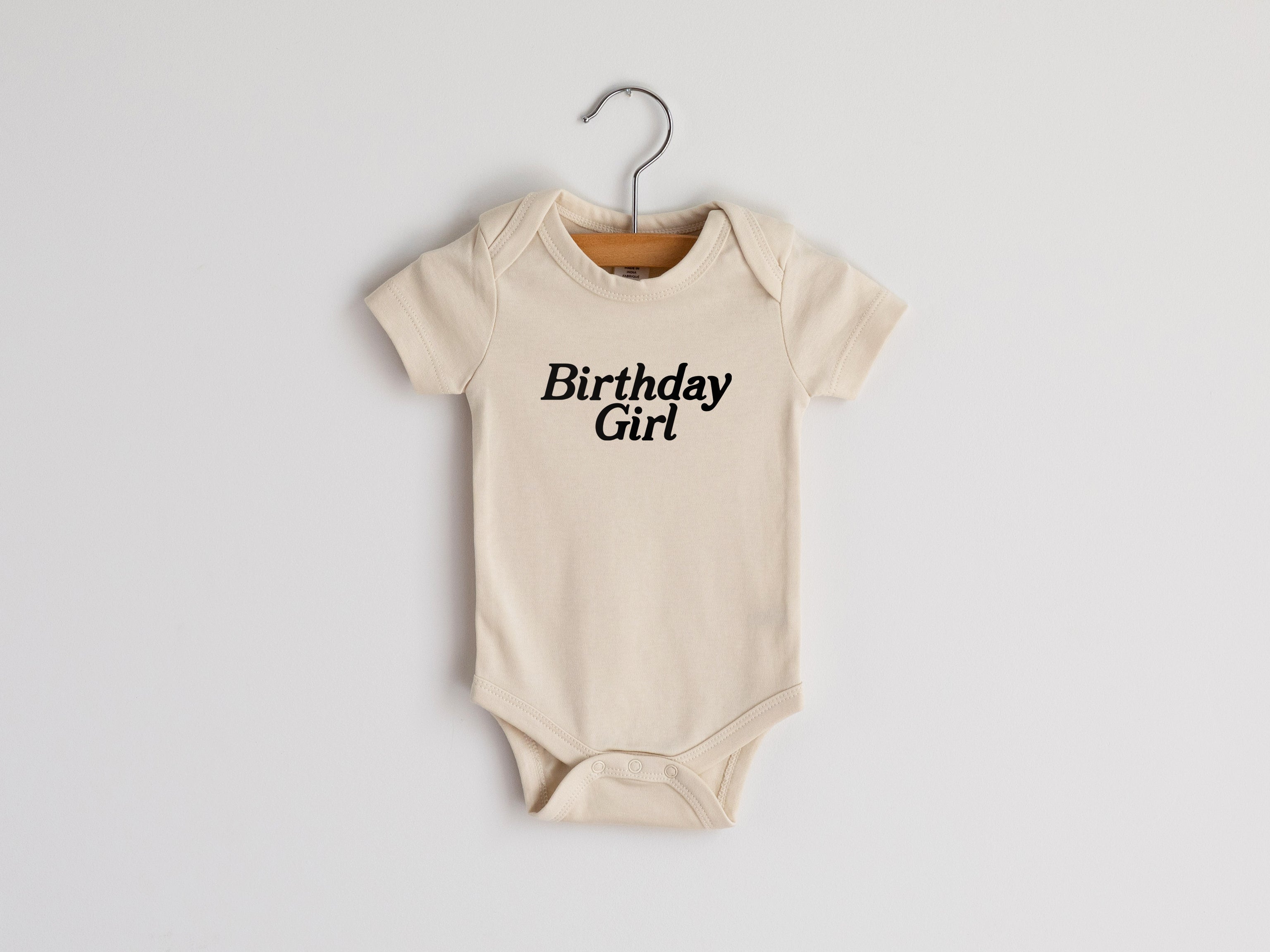 Birthday Girl Organic Baby Bodysuit