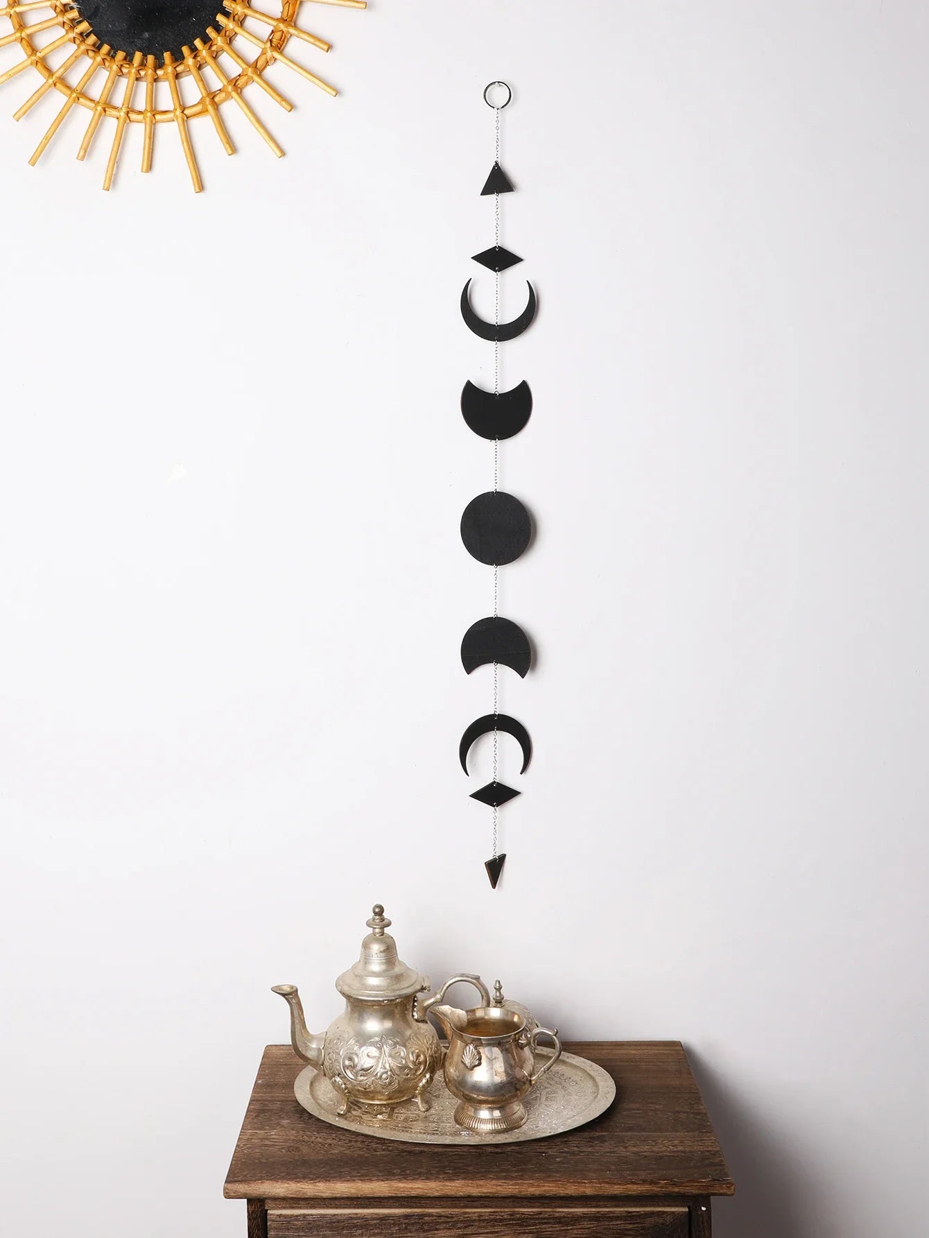 Black Moon Phase Wall Hanger