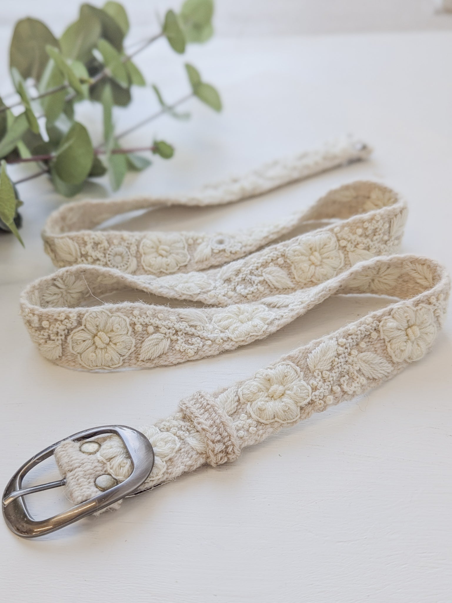 Blanca Skinny Embroidered Belt