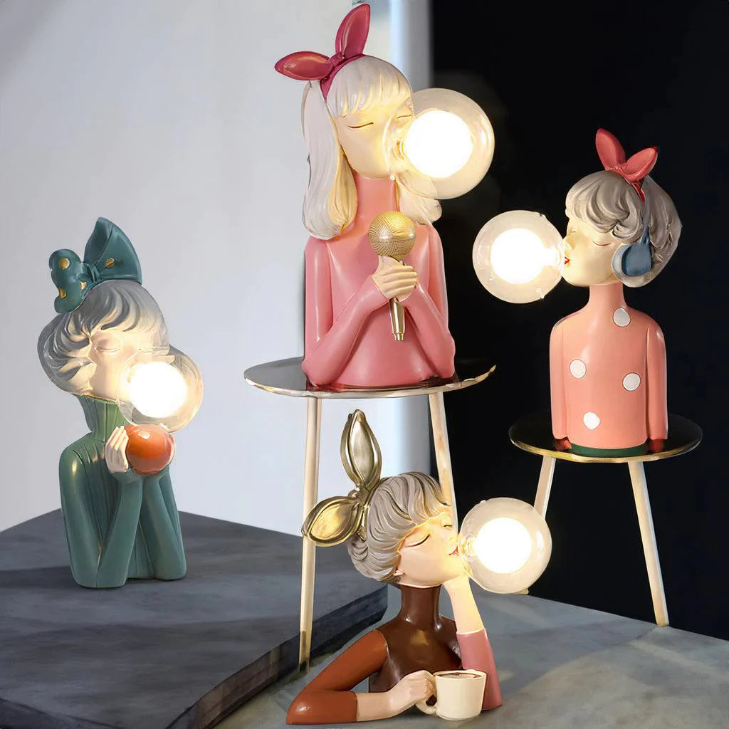 Bubble Gum Girl Table Lamp | 3CARATS
