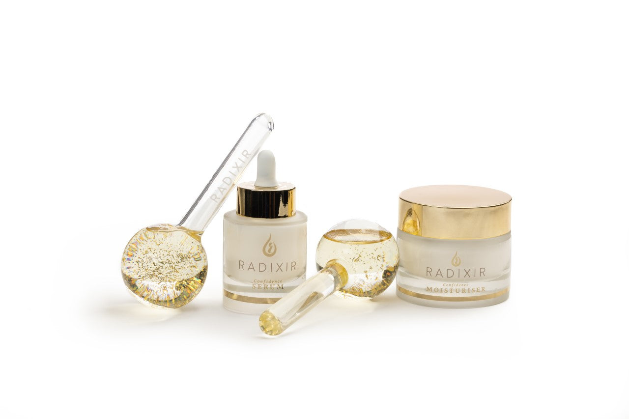 Radixir Beauty Bundle Ice Globes, Confidence Serum and Moisturizer