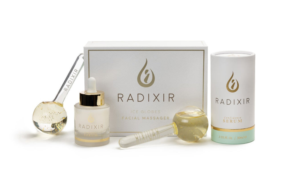 Radixirbeauty bundle ice globes, confidence serum and moisturiser