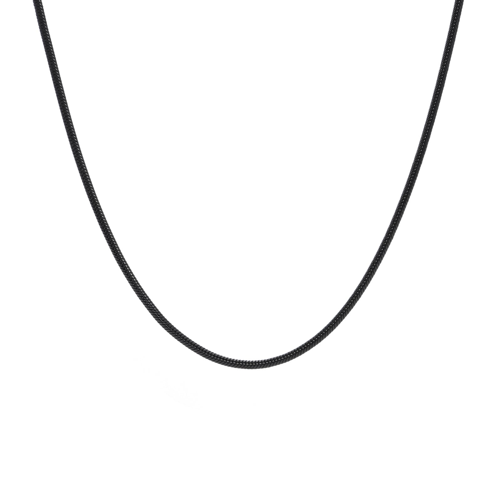 C030B B.Tiff Thin Black Coil Chain