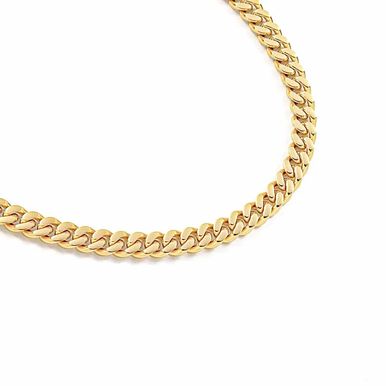 C138G B.Tiff 8mm Gold Flat Cuban Link Necklace