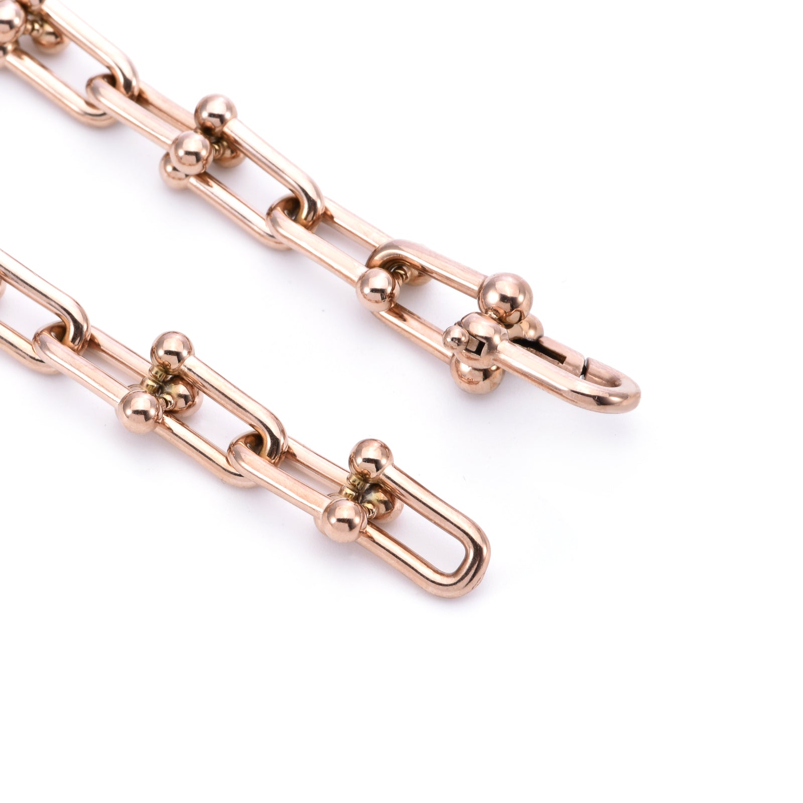 C525RG B.Tiff Rose Gold Horseshoe Link Chain Necklace