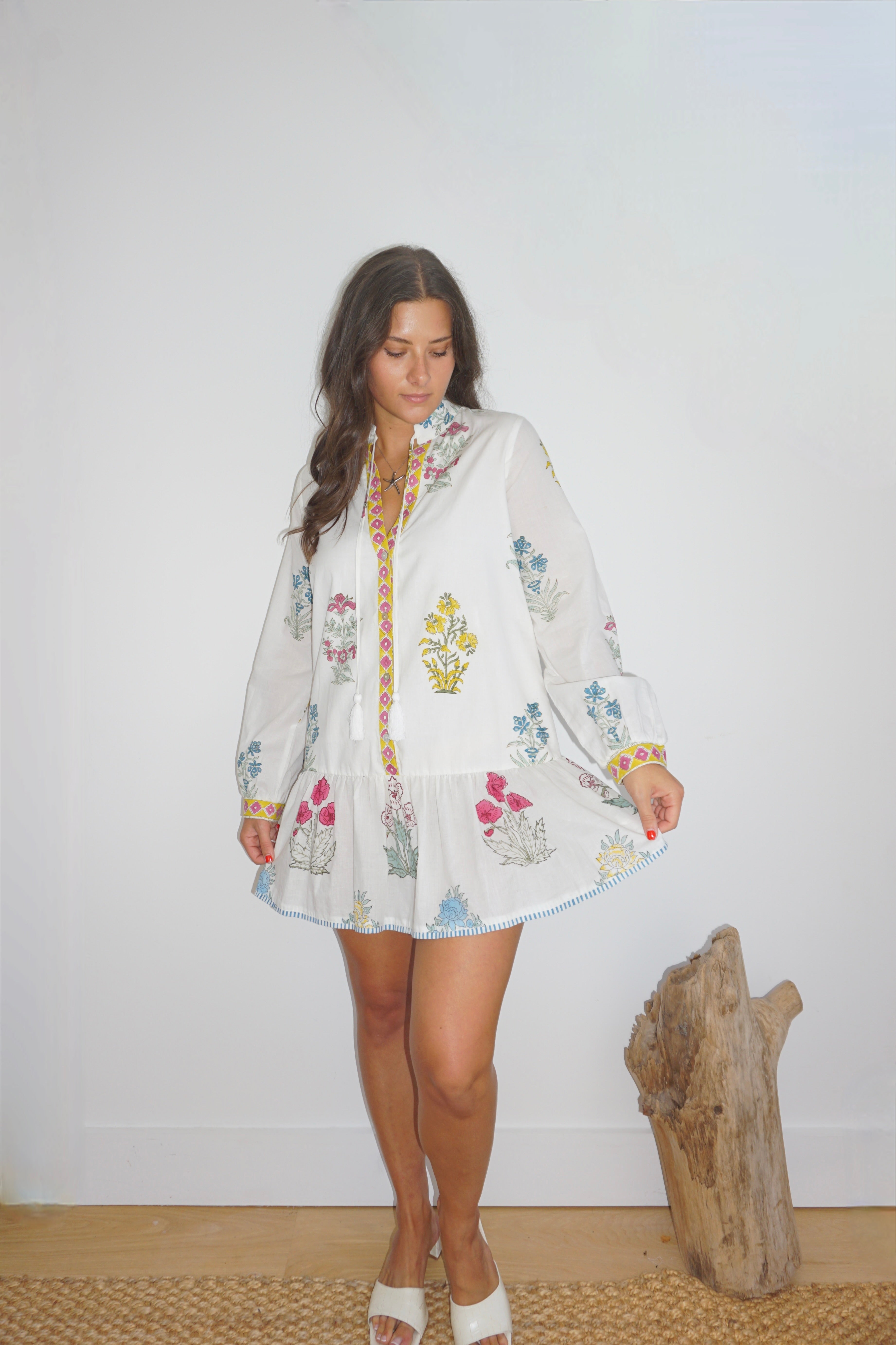Carrie Dress in Mixed Print Floral