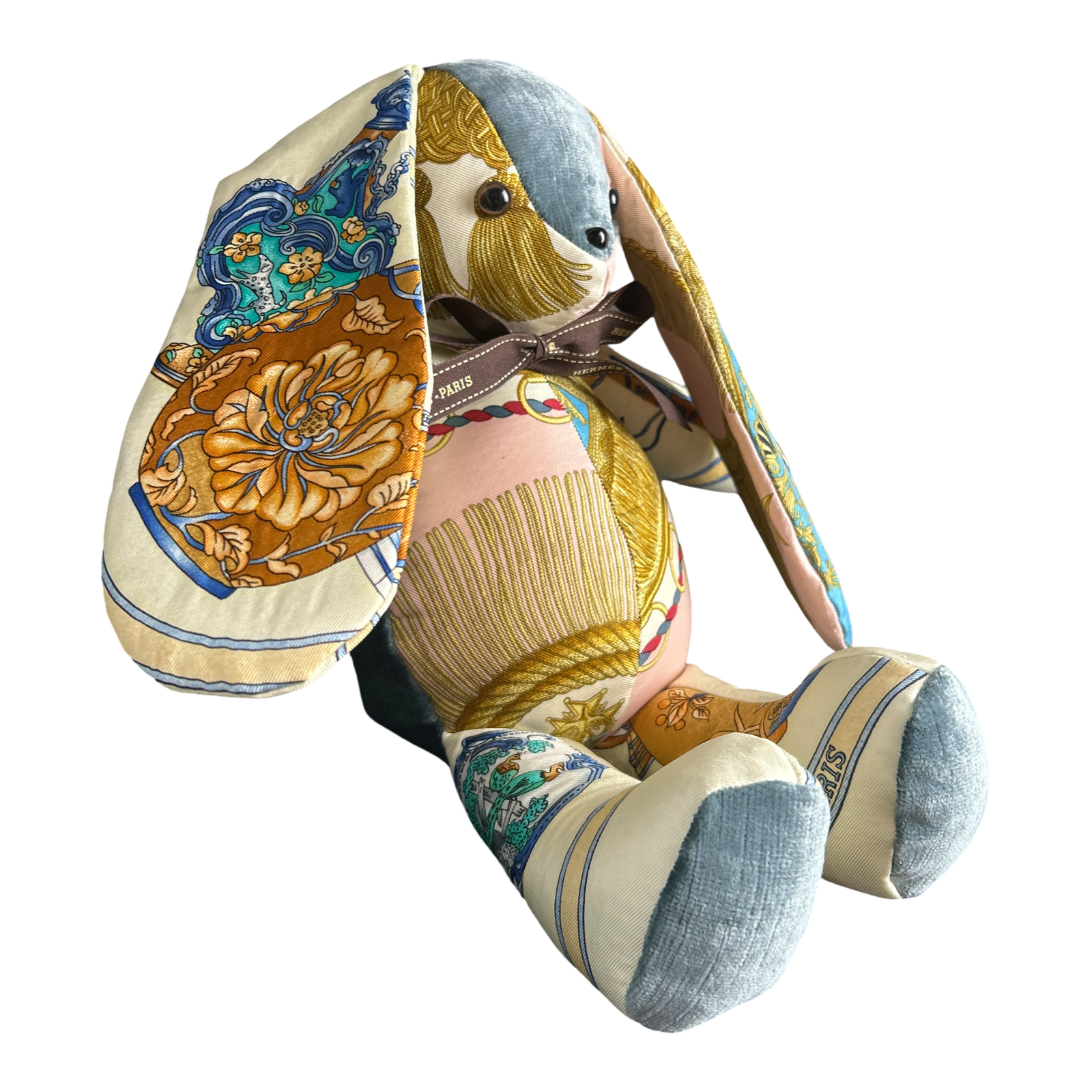 Qu'Importe le Flacon Vintage Silk Scarf Patchwork Bunny