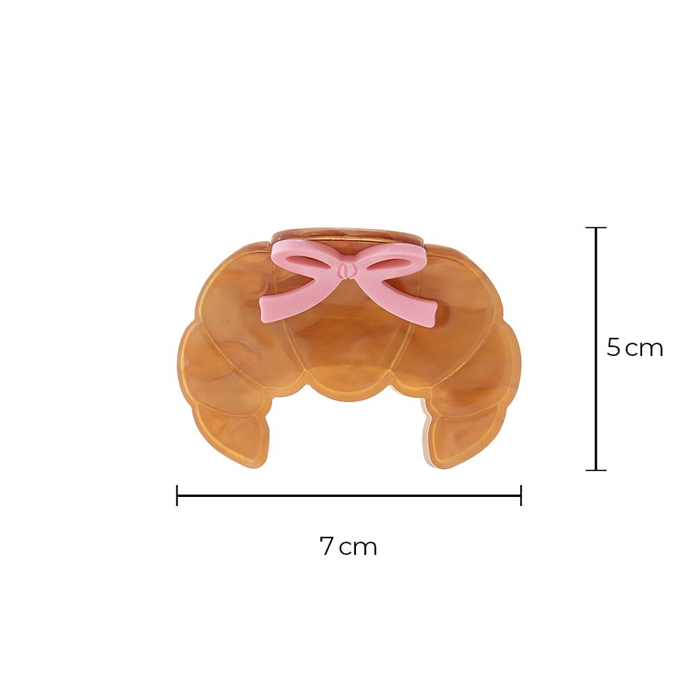 Pink Bow Croissant Claw Clip - Adina's Jewels