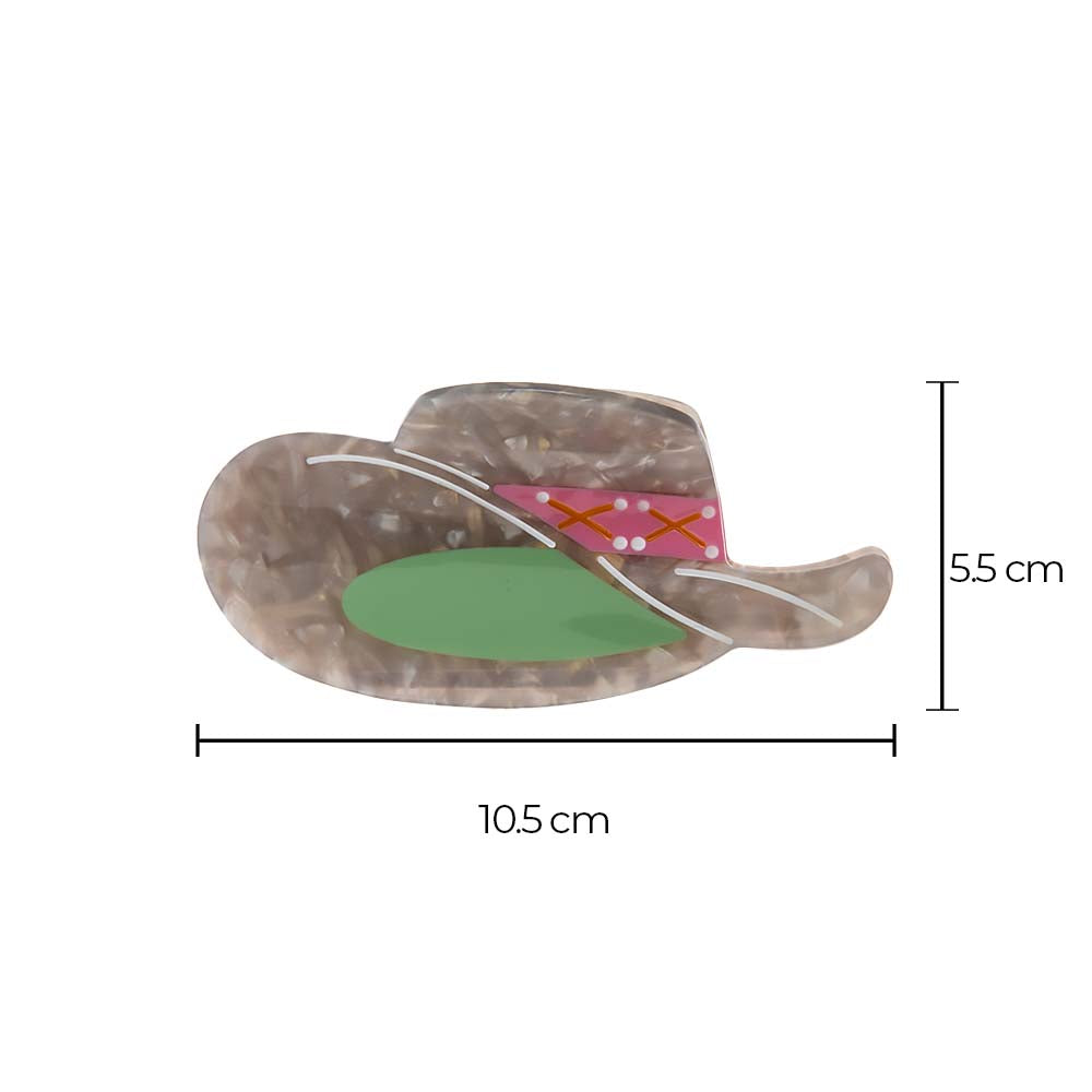Marbled Cowgirl Hat Claw Clip - Adina's Jewels