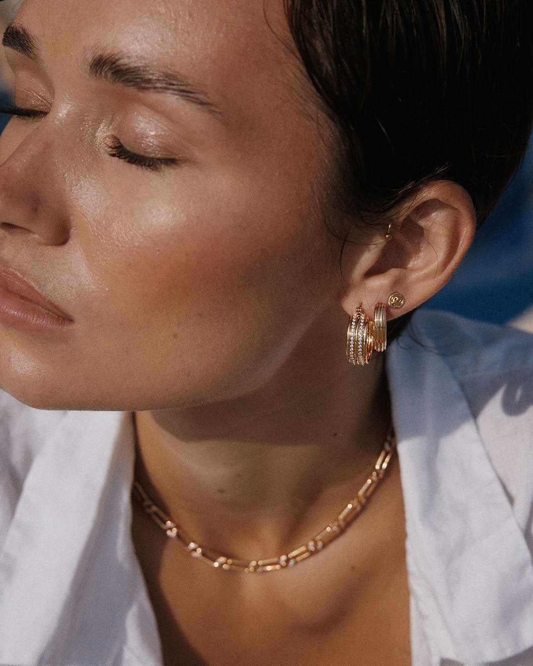The Ridged Positano Hoops