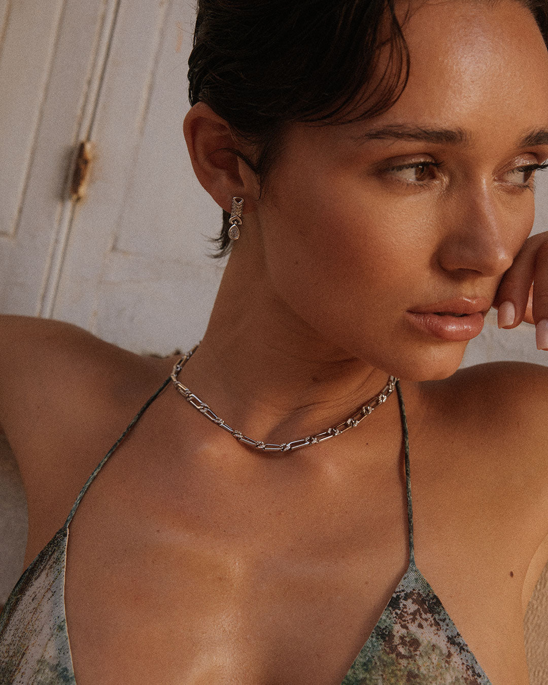 The Two-Tone Pave Link Necklace
