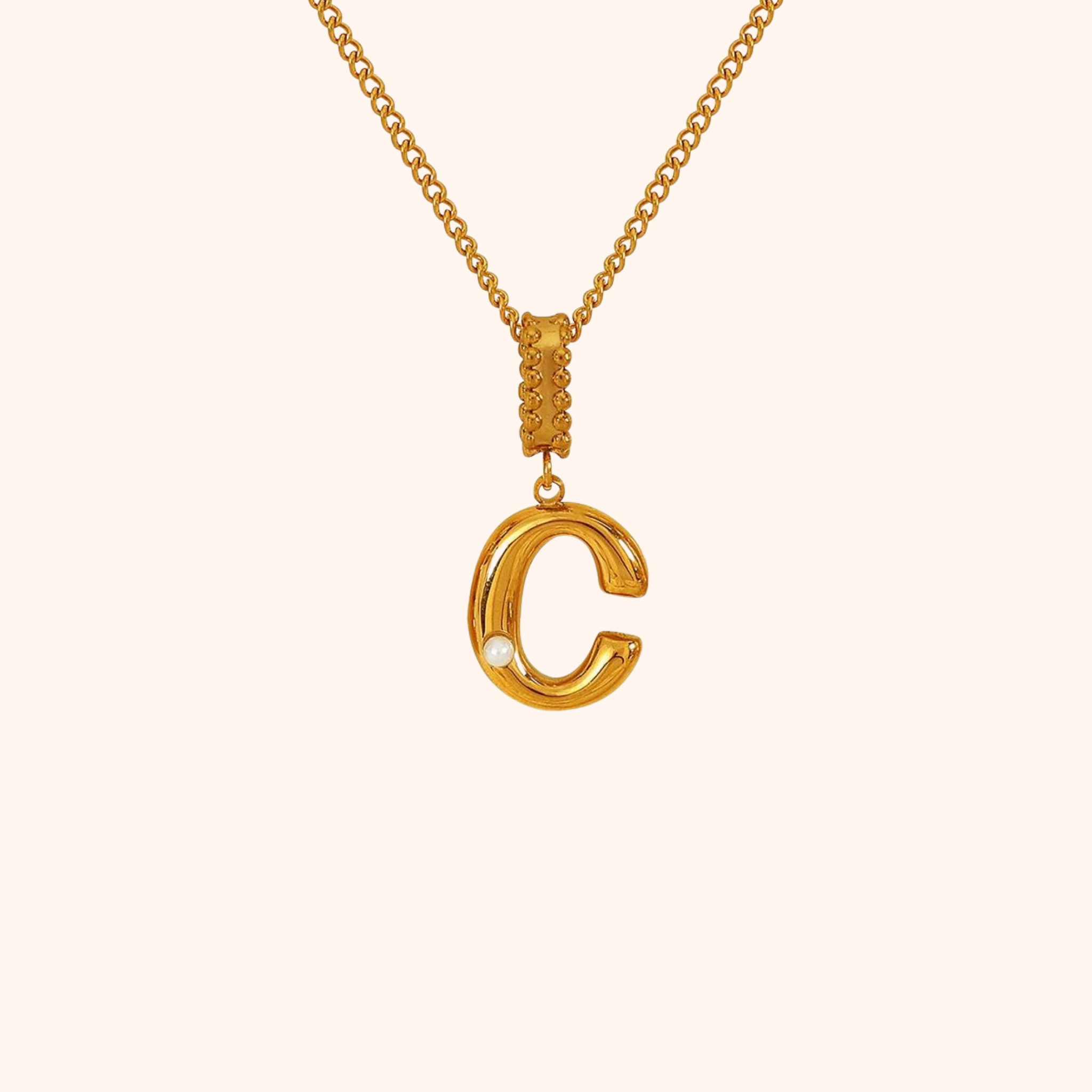 Pearl Initial Necklace