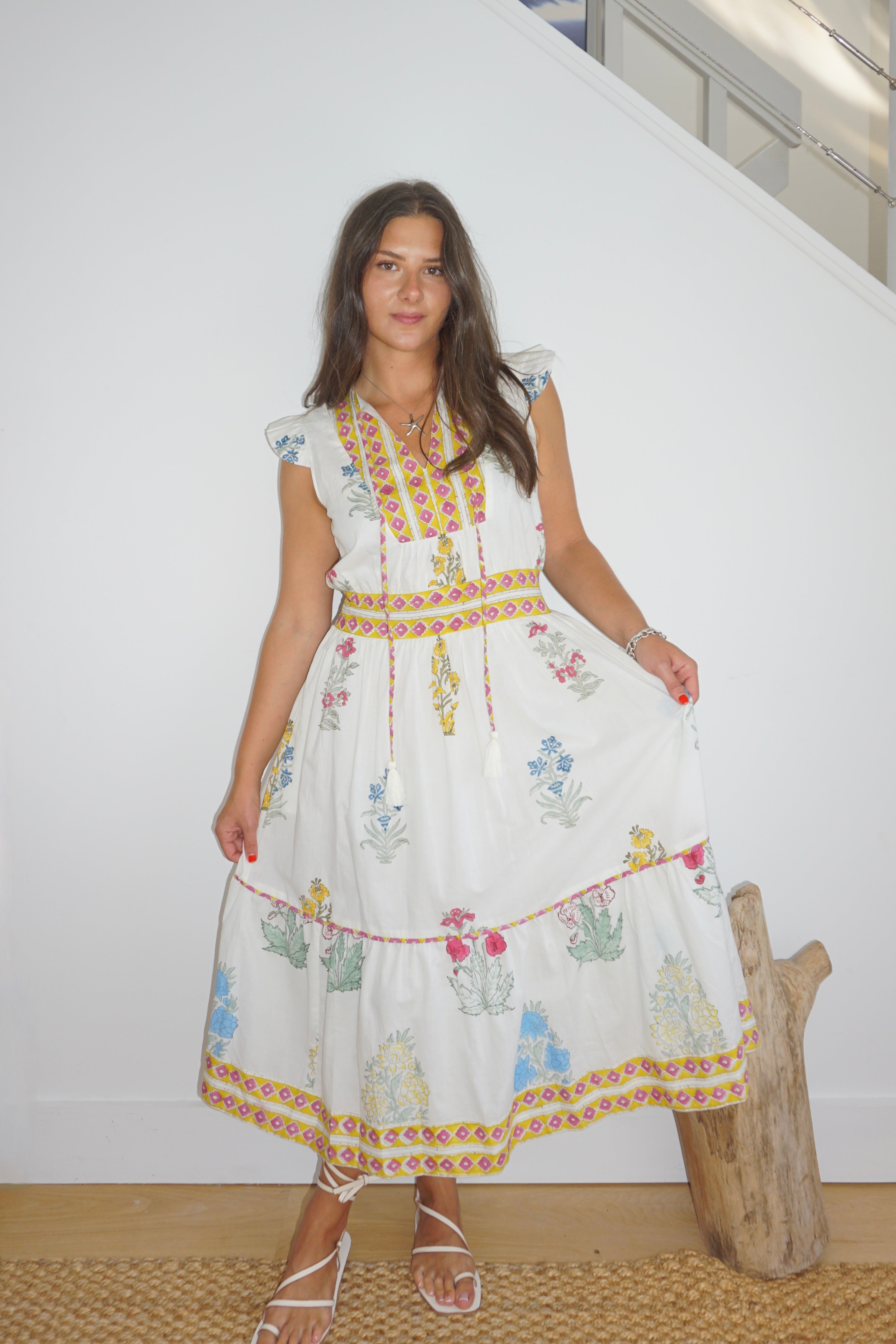 Capri Midi Dress in Mixed Print Floral