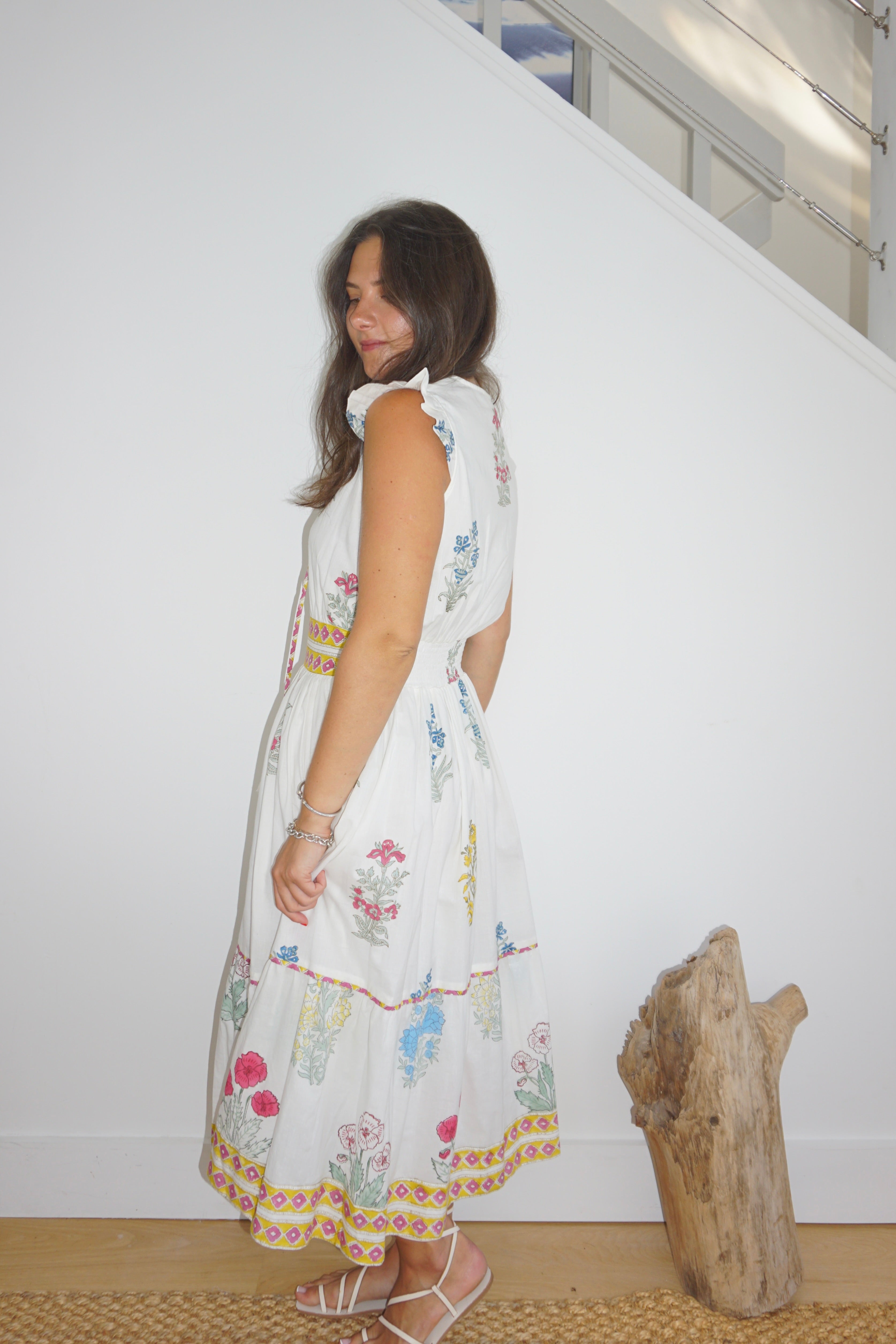 Capri Midi Dress in Mixed Print Floral