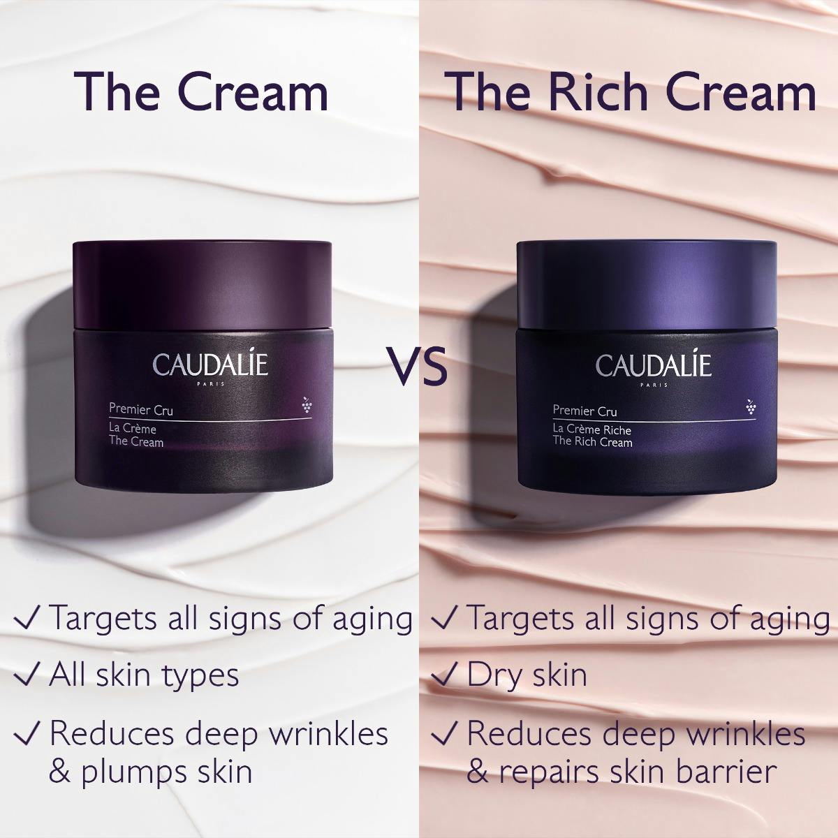 Caudalie Premier Cru Anti-Aging Cream Moisturizer 50 ml Refill-NEW