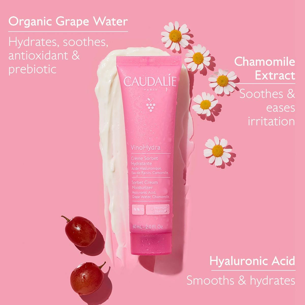 Caudalie Vinosource-Hydra Sorbet Cream Moisturizer 60 ml
