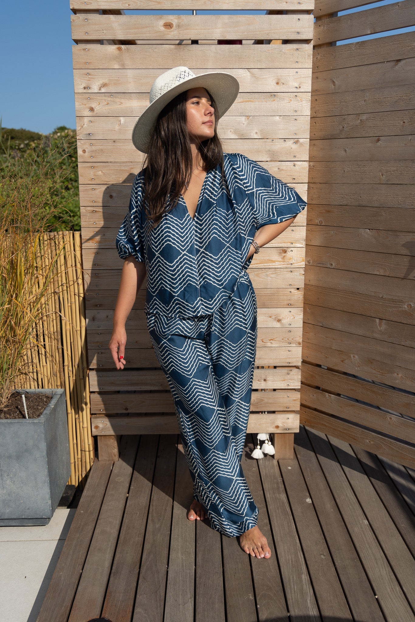 Charli Top in Andes Navy