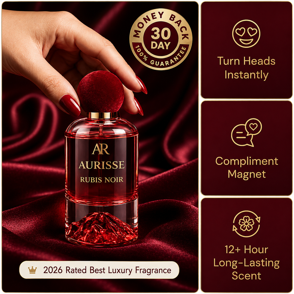 **Premium Aurisse Rubis Noir Luxury Perfume for Women 50ML – Long Lasting | Free Shipping