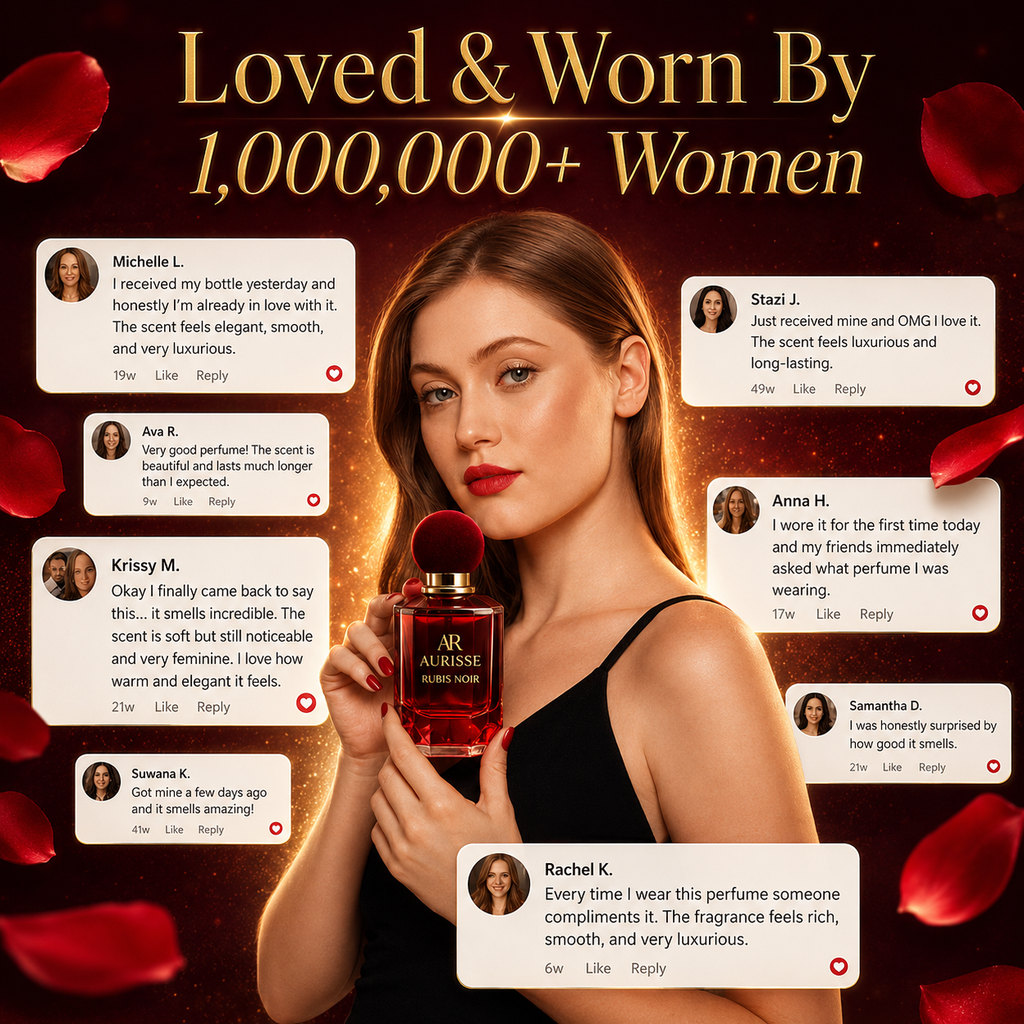 **Premium Aurisse Rubis Noir Luxury Perfume for Women 50ML – Long Lasting | Free Shipping